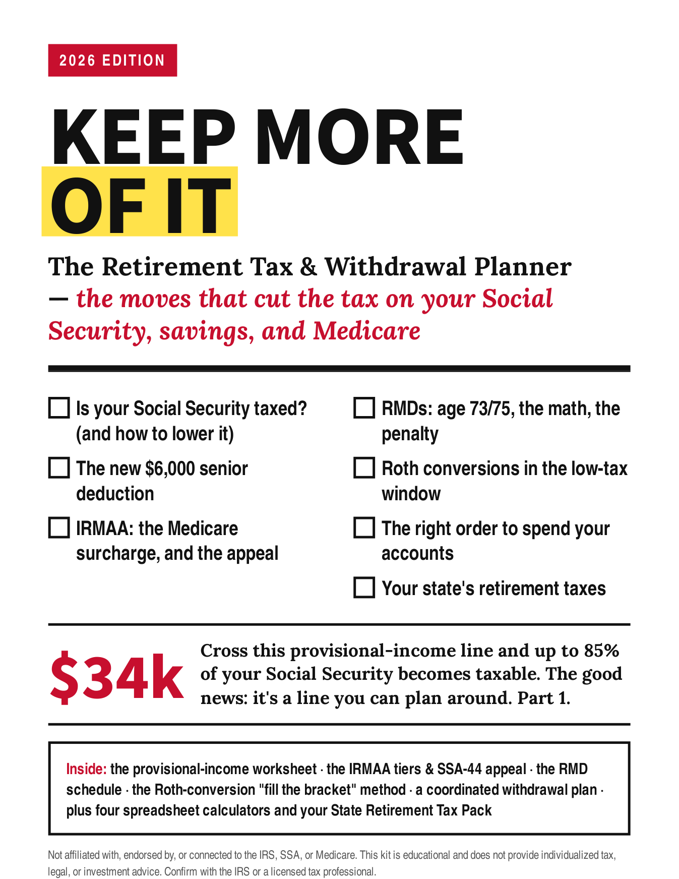 The Retirement Tax & Withdrawal Planner