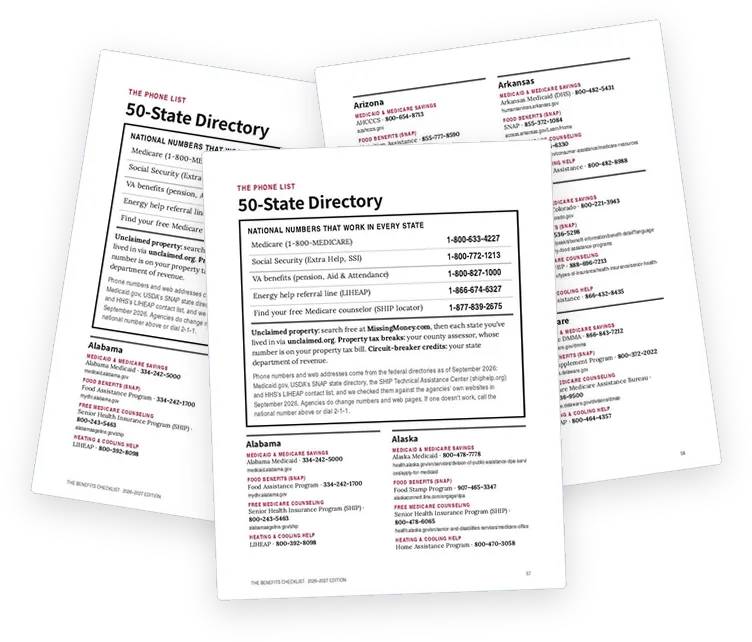 A sample page from The 50-State Directory, and Sources