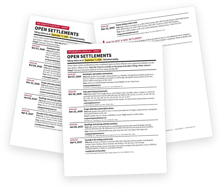 A sample page from Open Settlements Insert