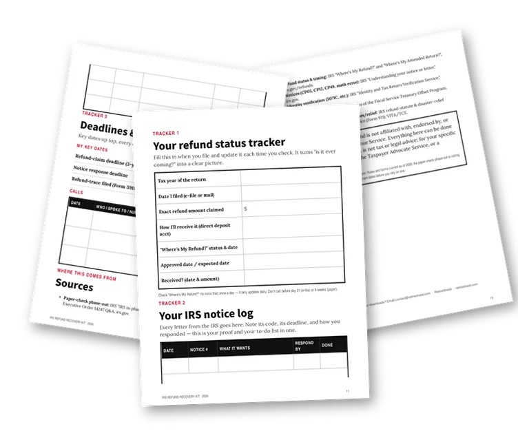 A sample page from Your Trackers and Sources
