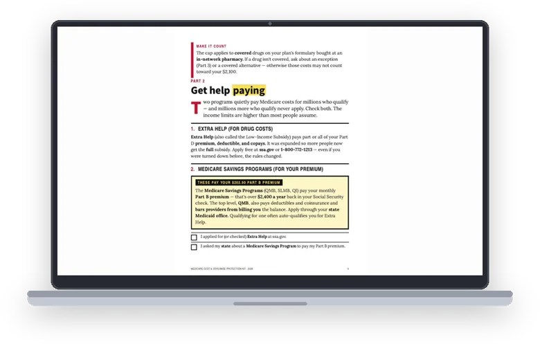 A sample page from Get Help Paying