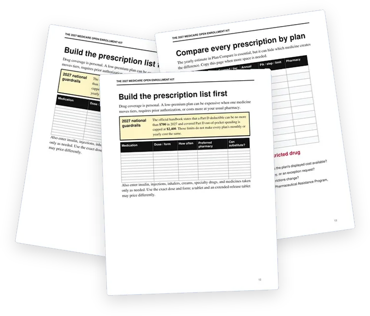 A sample page from The Drug and Doctor Coverage Check