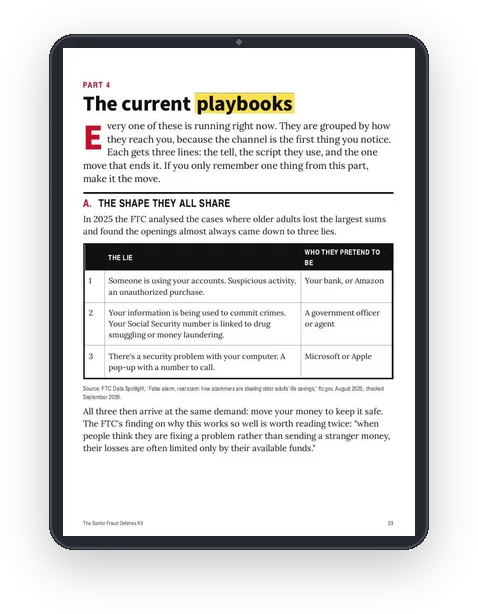 A sample page from The Current Playbooks