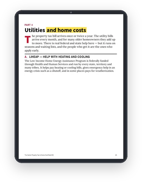 A sample page from Utilities and Home Costs