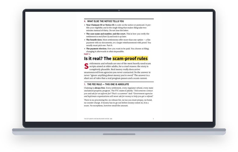 A sample page from Is It Real? The Scam-Proof Rules