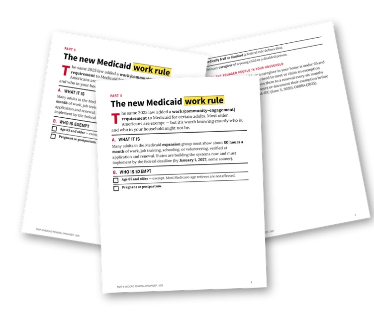 A sample page from The New Medicaid Work Rule