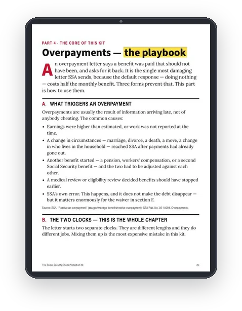 A sample page from Overpayments: The Full Playbook