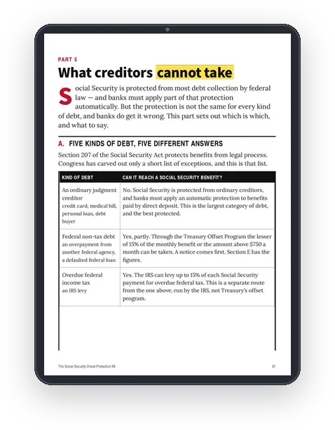A sample page from What Creditors Cannot Take