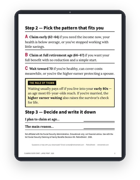 A sample page from Claiming Quick-Start (Large Print)