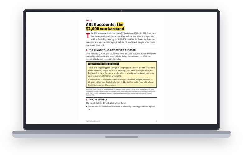 A sample page from ABLE Accounts: The $2,000 Workaround