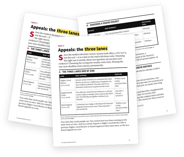 A sample page from Appeals: The Three Lanes