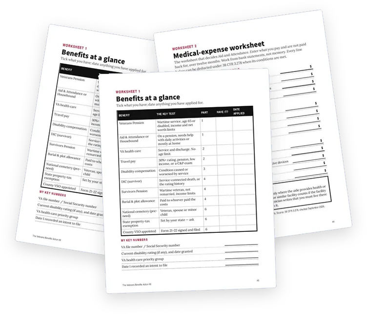 A sample page from Worksheets, Contacts and the Deadline Calendar
